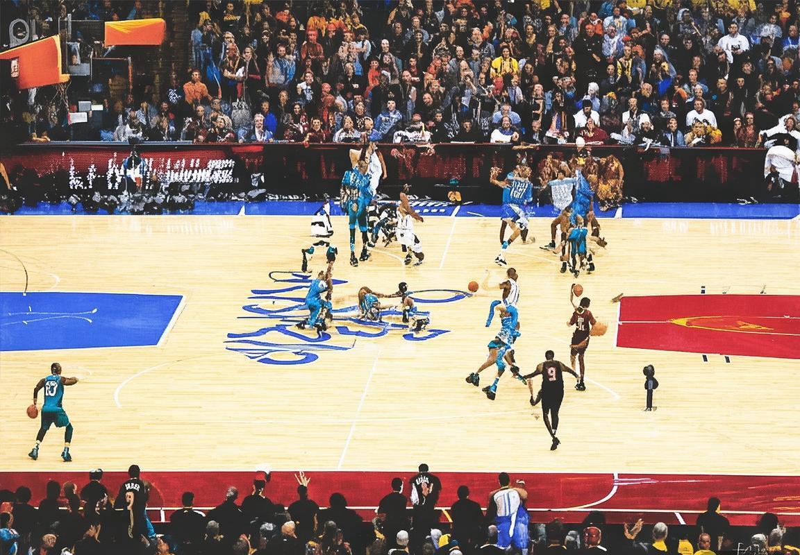 2017年NBA骑士对黄蜂激情对决：扣篮盛宴与突破瞬间回顾(图1)